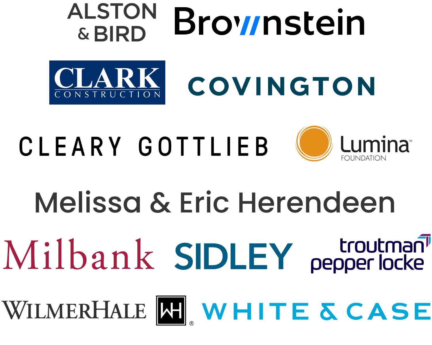 Image of event sponsors for Ayuda's spring event, 2026.