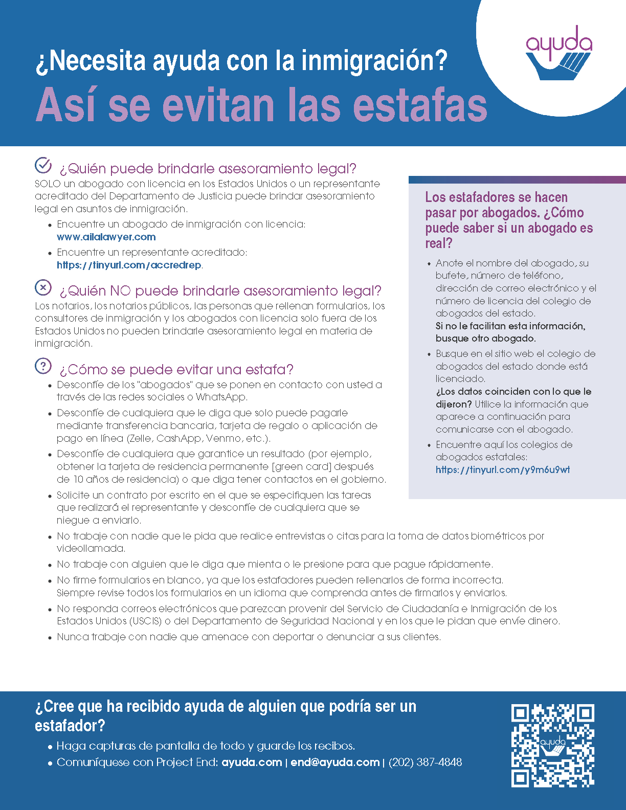 Spanish-language guide to help immigrants avoid scams